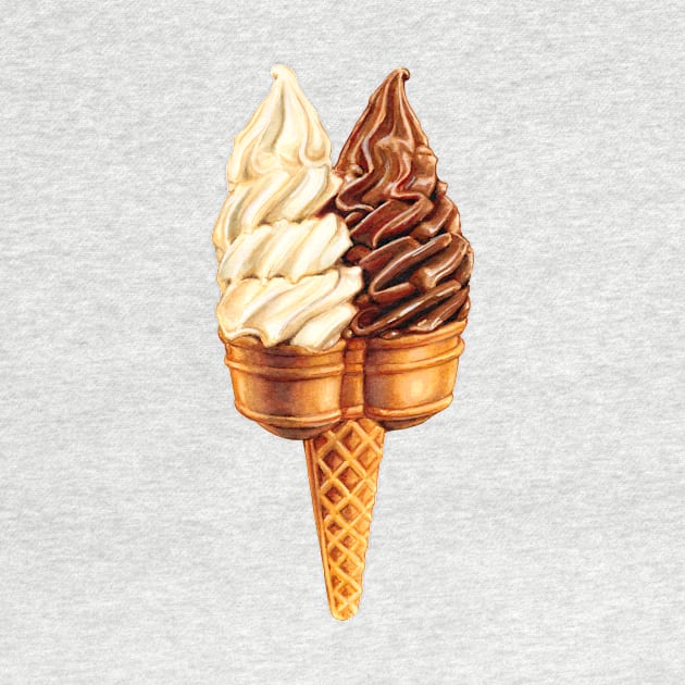 Soft Serve Twin Cone by KellyGilleran